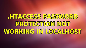 .htaccess password protection not working in localhost