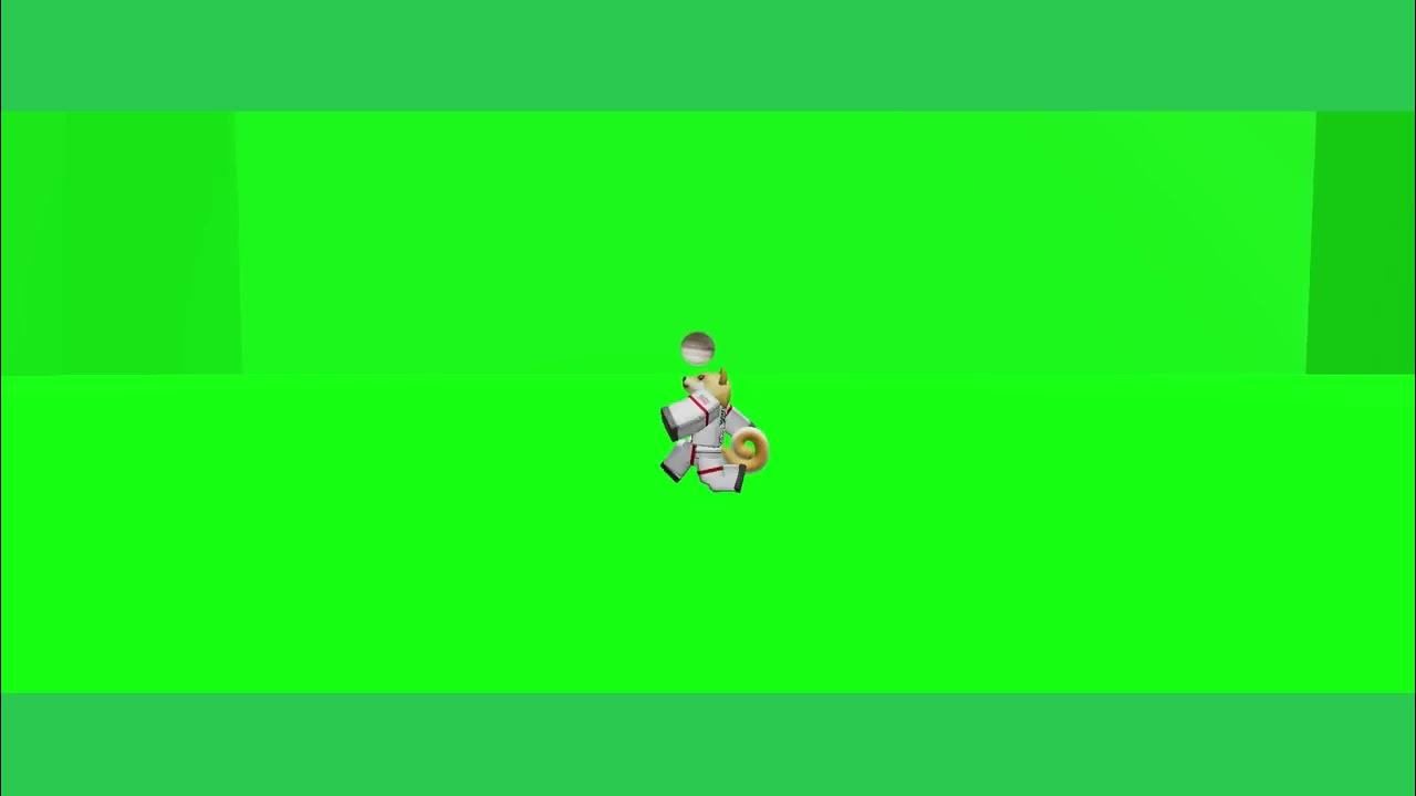 Running green screen. Running green screen