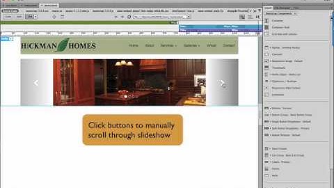 Dreamweaver CC 2015 - Add a responsive image slideshow