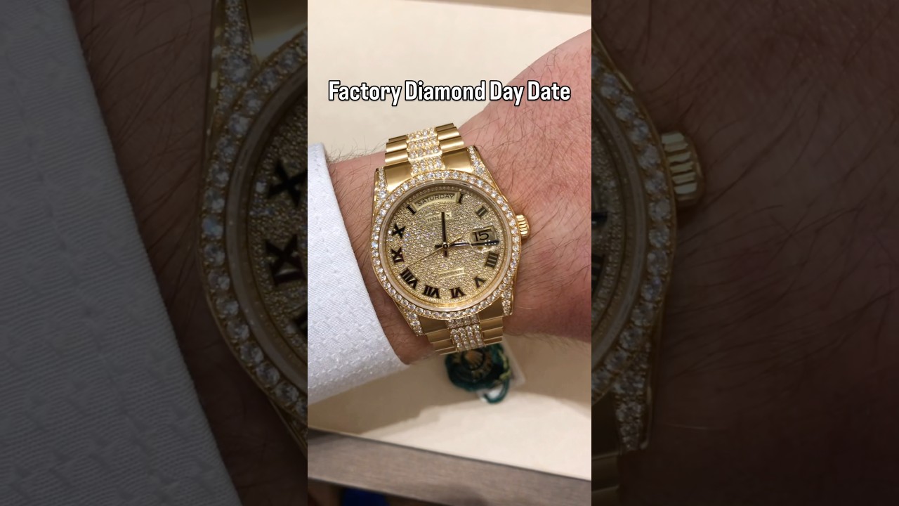 Factory diamond set Rolex Day Date 36 ultra luxury and rare watch 💎 Uhren Diamanten