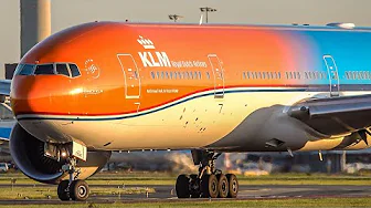 17 MAGICAL Golden Hour Landings & Takeoffs at Schiphol 🌅 | Sunset Plane Spotting!