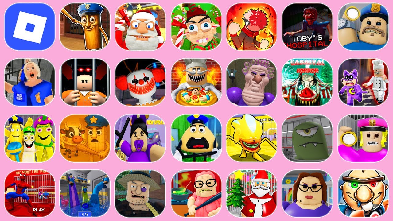 ROBLOX ESCAPE.PRISON BREAKOUT.EPIC LOST TEMPLE.SAJA BOYS PRISON.RED LARVA BARRY'S.SUPER SONIC TAPES.