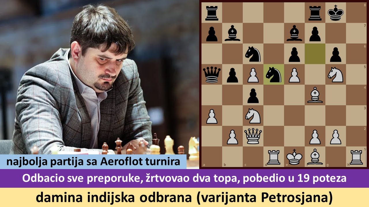 Igrao kontra od onoga što su ga naučili, žrtvovao dva topa, pobedio u 19 poteza