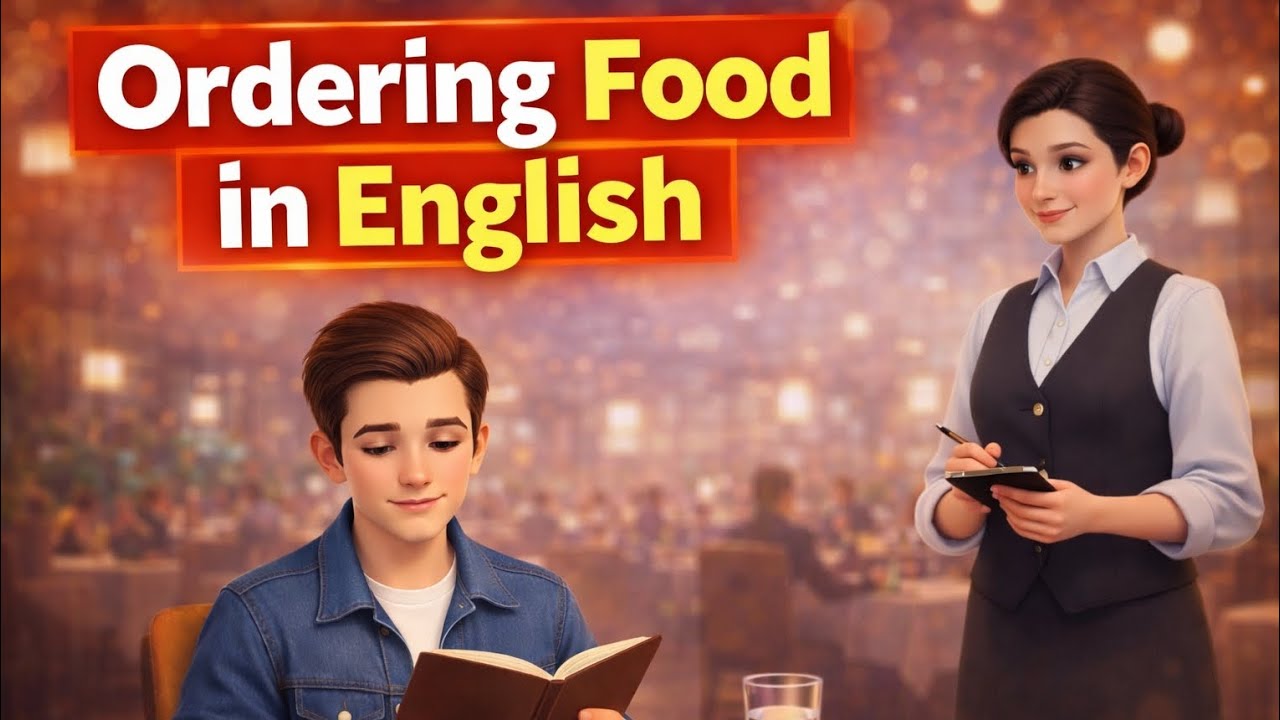 At the Restaurant – Ordering Food | English Conversation (A2) - YouTube