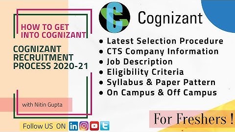 Cognizant Recruitment Process 2020-2021| Eligibility | Syllabus | Pattern | About Cognizant [Latest]