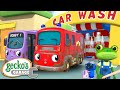 Cleaning Muddy Trucks in the Car Wash | Gecko's Garage | Trucks For Children | Cartoons For Kids