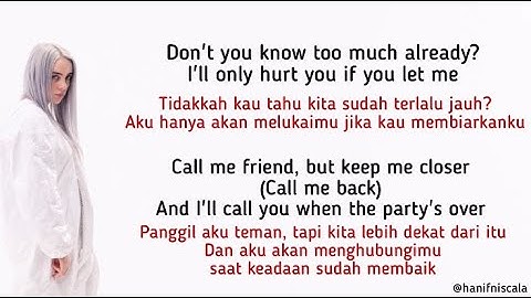 Thumbnail of Billie Eilish - When The Party's Over | Lirik Terjemahan