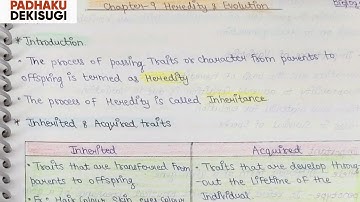 CBSE Class 10 Science | Chapter 9 Heredity and Evolution | Handwritten Notes | NCERT |