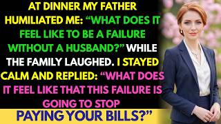 At Dinner, My Father Asked: “What Does It Feel Like To Be A Failure Without A Husband” So I Asked..