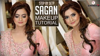 Step By Step Sagan Makeup Tutorial | Indian Engagement Makeup | Krushhh By Konica