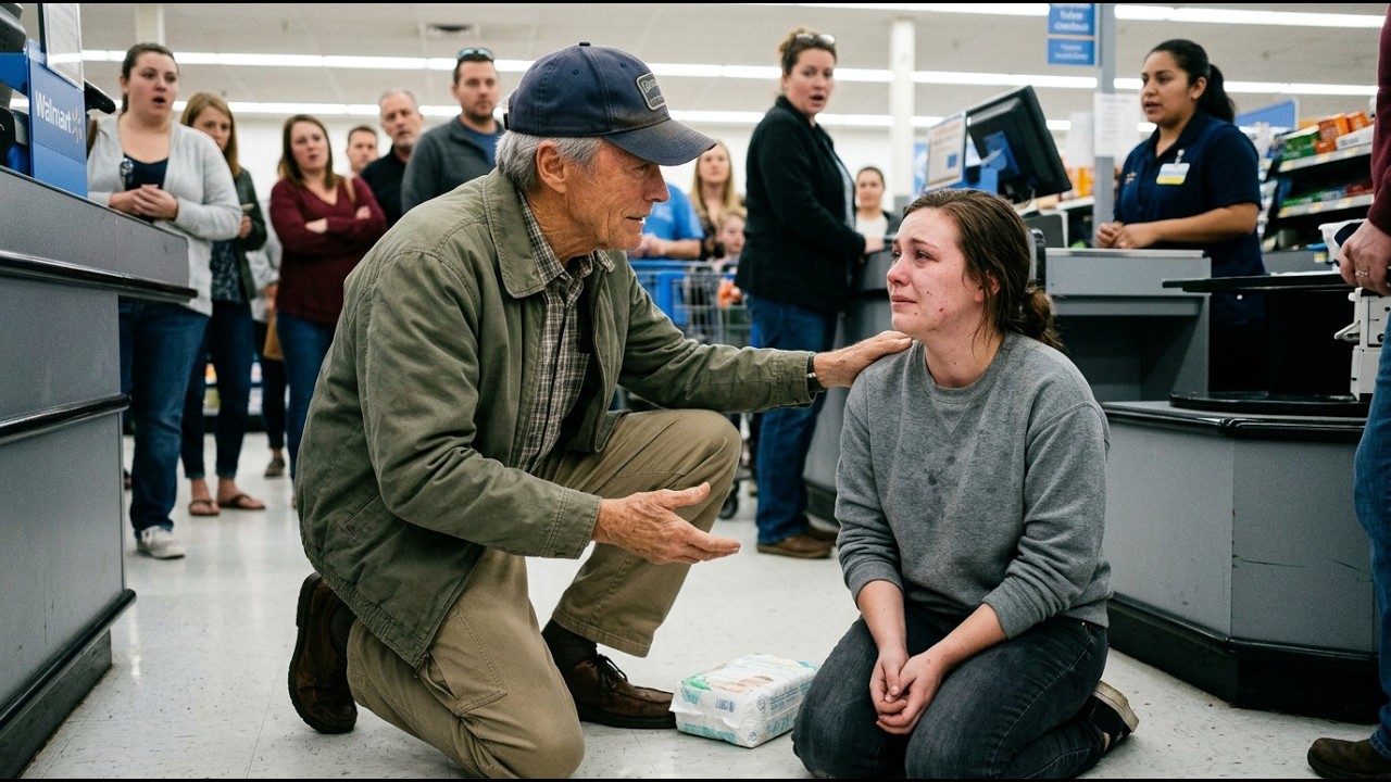 Single Mom Dropped to Knees—Can't Afford DIAPERS—What Clint Did: Knelt Down  Beside Her