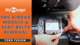 How to Remove SRS Airbag Control Module & Seat Belts on a Ford Fusion 2012-2019 | MyAirbags