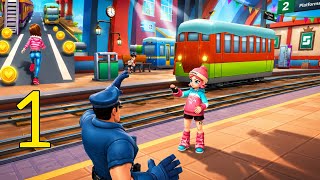 Gameplay Walkthrough Part 1 - City Rail Escape (Endless Runner) Epic Run (Mobile Game) [1080p60fps]