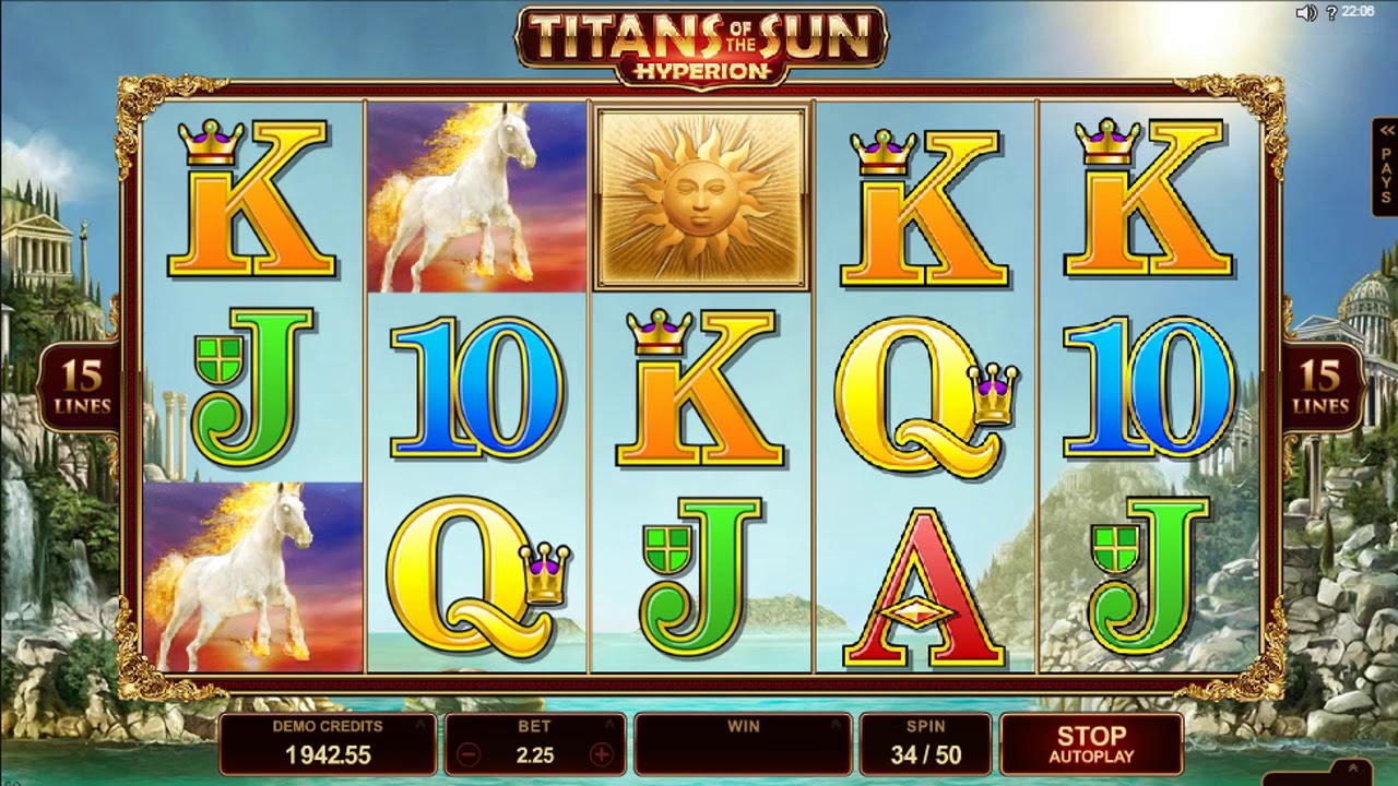 Microgaming - Titans of the Sun Hyperion - Gameplay Demo