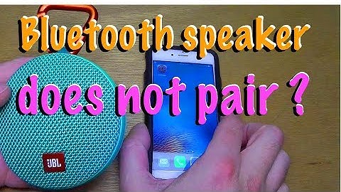 Problems pairing JBL bluetooth speaker to smartphone