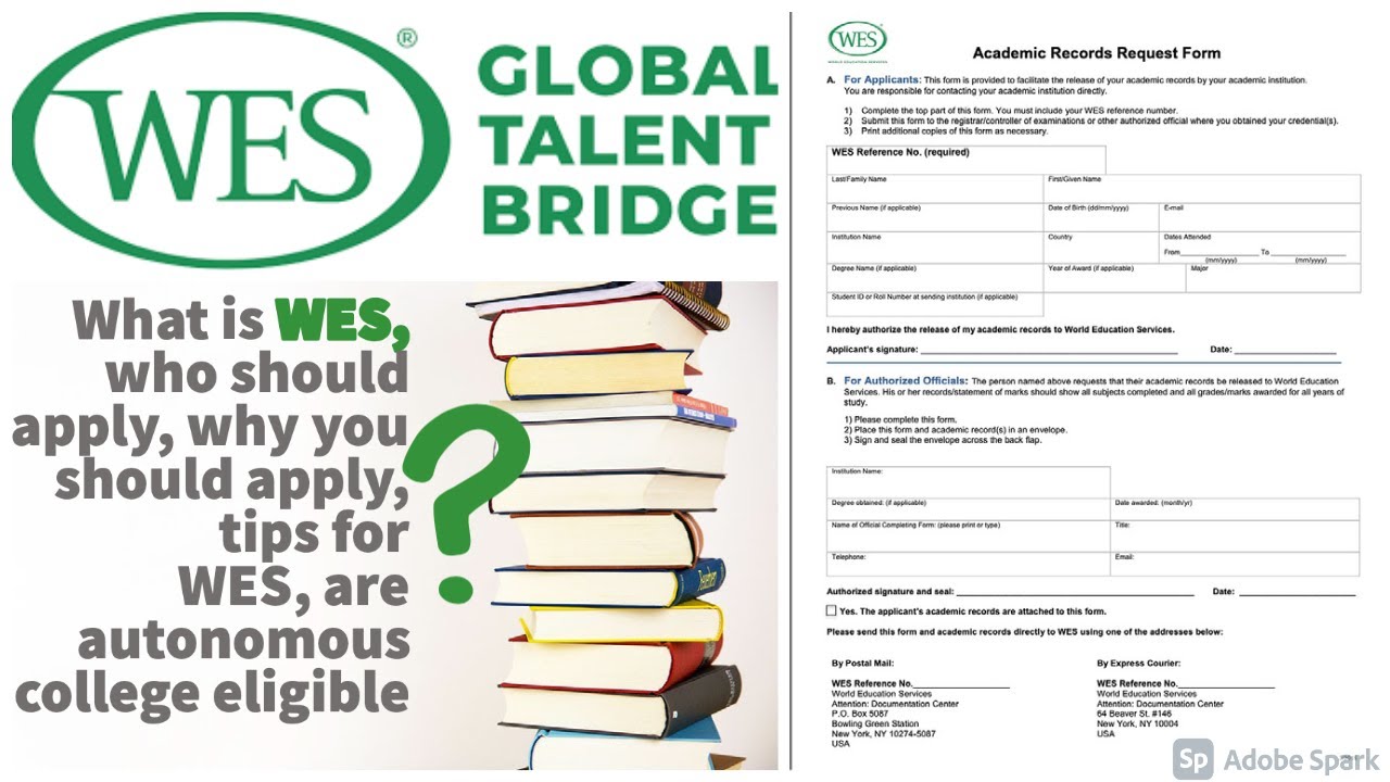 WES for Canada or Australia| How to apply for WES| WES for autonomous ...