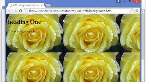 CSS tutorial for beginners - CSS Background properties video lecture-07