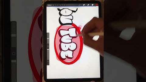 Digital YouTube graffiti Design with procreate #shorts #youtube