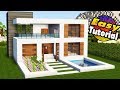 Minecraft: Easy Modern House Tutorial   Interior - How to Build a House in Minecraft