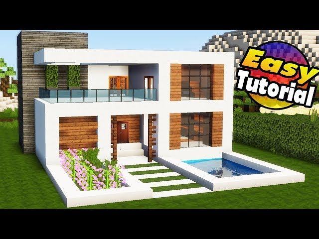 🦊How to make an easy modern house in MINECRAFT 