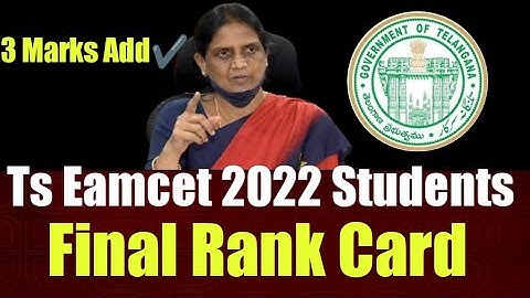 Ts Eamcet Rank Card || Ts Eamcet Marks Vs Rank || Ts Eamcet 2022 Updates || #Tseamcet2022#Tseamcet
