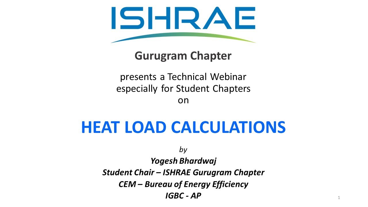 Webinar Heat Load Calculation YouTube Webinar Heat Load Calculation YouTube