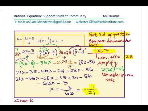 Solve Rational Equation