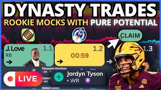 LIVE Rookie Mock Draft w/ Pure Potential! (Dynasty Trades LIVE)
