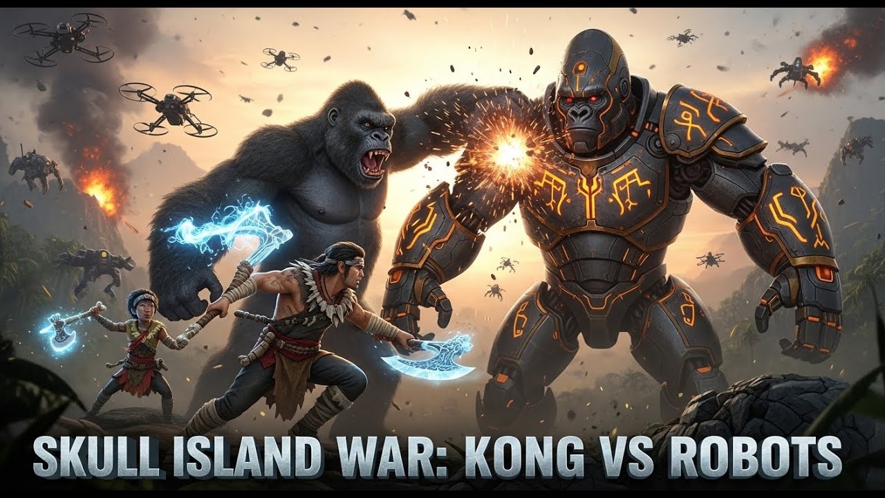 Skull Island War - King Kong vs Robots | AI Action Movie | Kong's Vanguard S1 E15
