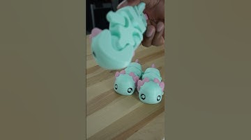 Adorable 3D Printed Axolotls | Layers In Green Design on Bambu Labs X1C  #3dprintshorts  #3dprinter