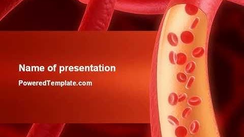 Red Blood Cells PowerPoint Template by PoweredTemplate.com