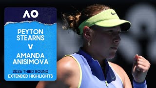 Download Lagu Peyton Stearns v Amanda Anisimova Extended Highlights | Australian Open 2026 Third Round MP3