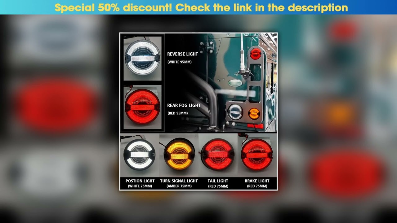 Top 10pcs LED Upgraded Complete Kits For Land Rover Defender 90 110 130 L316 1995-2016 Turn Signal•