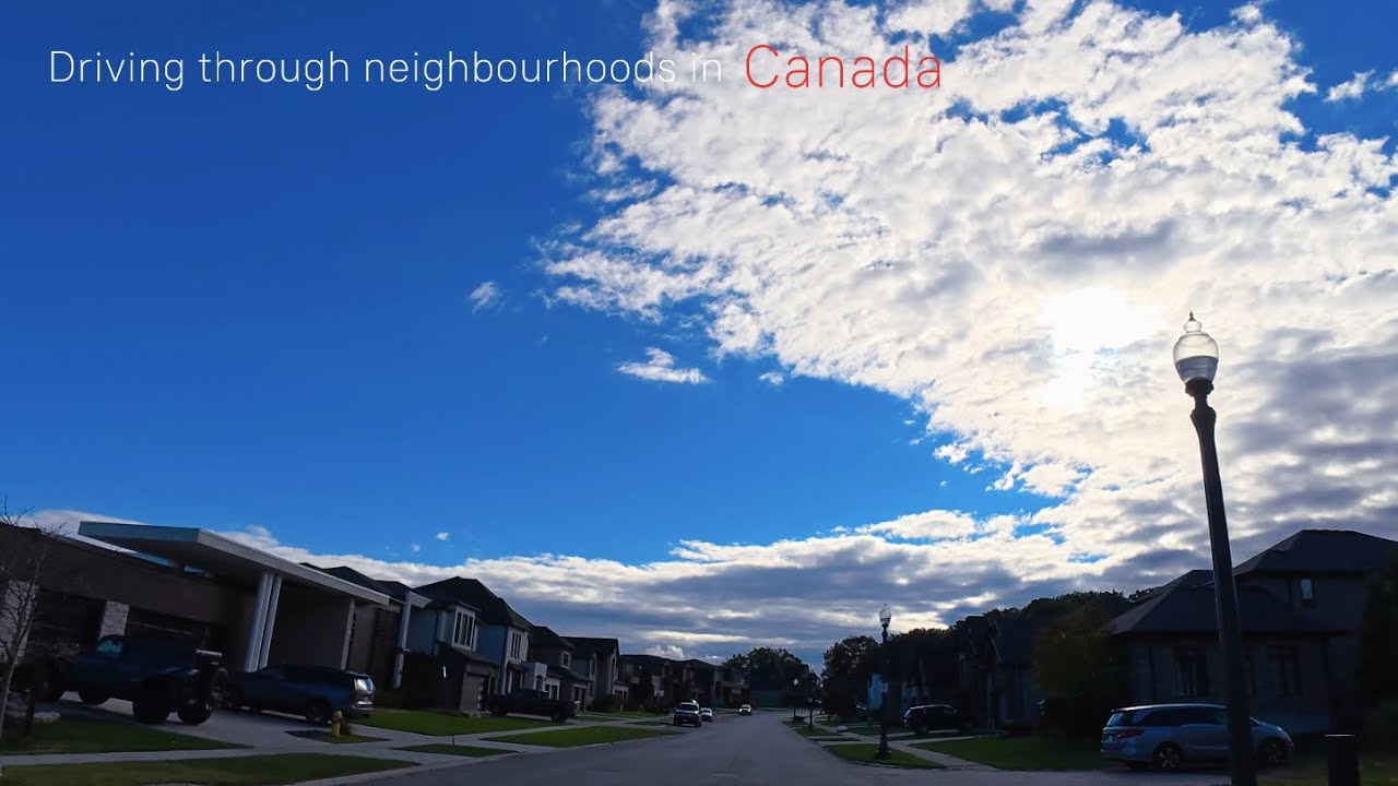 Driving Through Peaceful Canadian Neighborhoods 🇨🇦 | Relaxing 4K Drive with Natural Wind Sounds