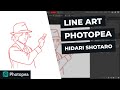 Belajar Membuat Line Art Menggunakan Photopea - Hidari Shotaro | HD 60 FPS