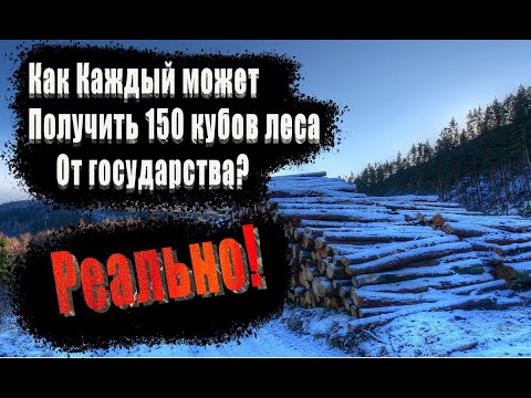 Как бесплатно получить 150 кубов леса на постройку дома - в России - абсолютно любому гражданину...