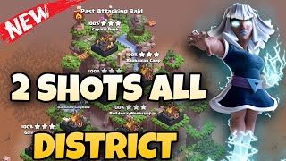 How to 3 Star ALL Clan Capital Districts in 2 Shots (clash of clans)