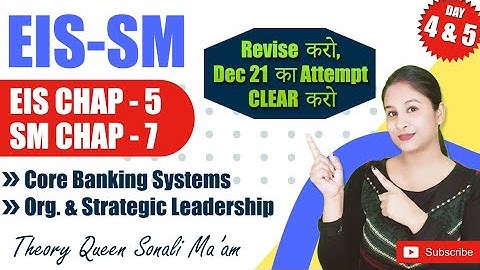 EIS-SM | Core Banking Systems and Org. & Strategic Leadership | Sonali Ma