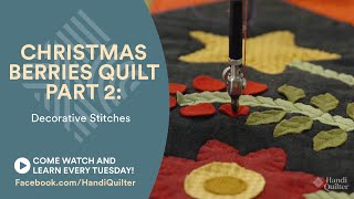 Christmas Berries Quilt - Part 2: Decorative Stitches