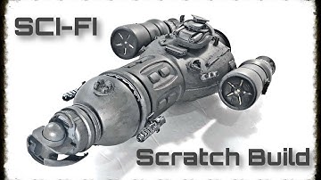 Scratch Built SCI- FI Spaceship- Recycled Items