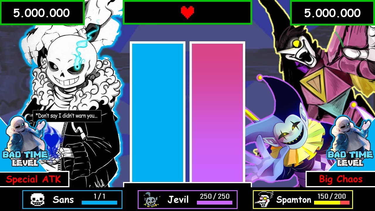 Am i the first to make a fight against jevil as sans? https