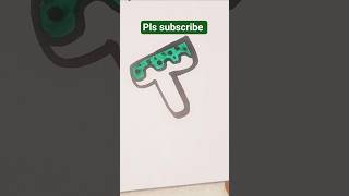 Easy 3D Letter T Drawing ✨ #shorts#art #alphabetdrawing #howtodraw#easydrawing #creativeart#letter T