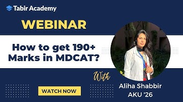 How to score 190+ in MDCAT | Aliha Shabbir (AKU 