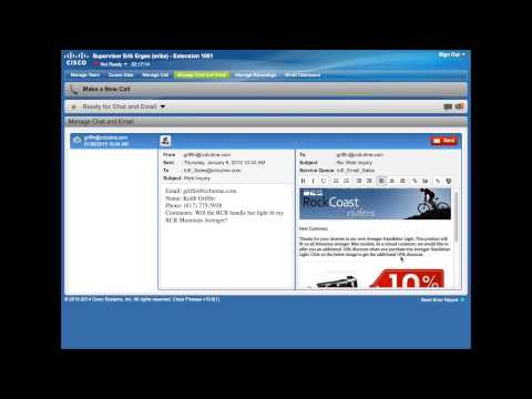 Agent Email and Chat Demo - Cisco Unified CCX 10.6