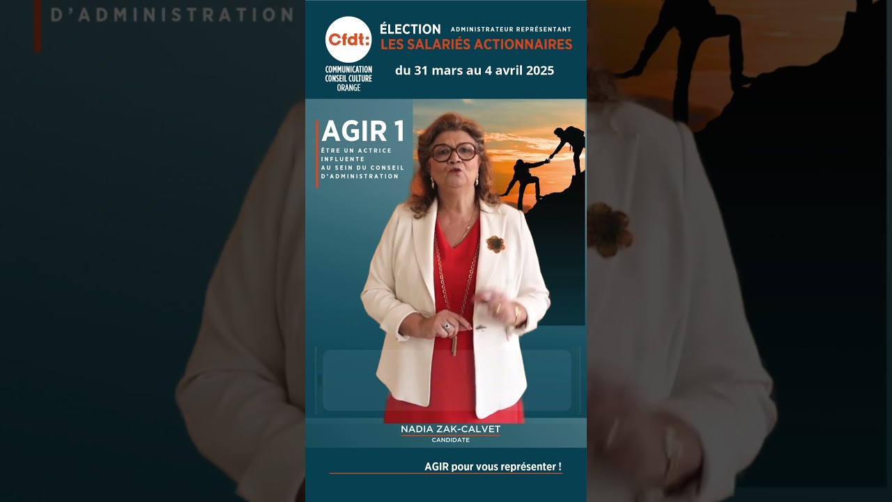 N°1 🗳 Élection #administrateur représentant les Salariés Actionnaires 🗳 #cfdt #actionnaires