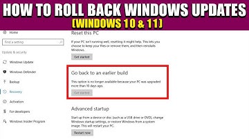 How to Roll Back Windows Updates (Windows 10 & 11)