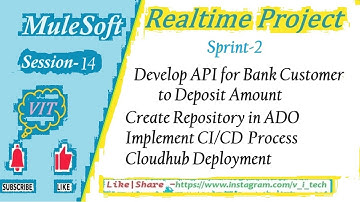 MuleSoft | Realtime Project -Session-14 | @vitechtalks  | Sprint-2 CI/CD Process for Deposit API