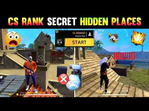 Cs Rank - 10 Secret Hidden Places For Grandmaster 😱 || Top 10 Hidden Places || Rank Push Free Fire