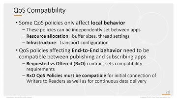 RTI Academy - Quality of Service - 1 QoS Overview