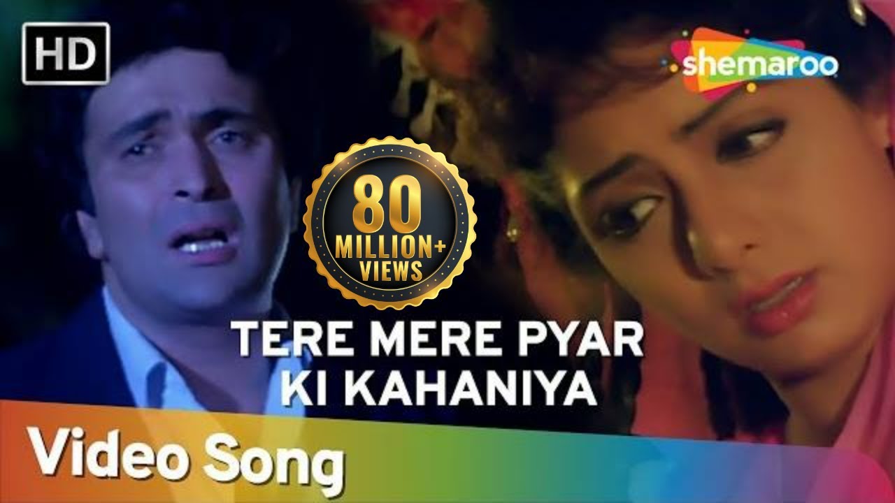 Tere Mere Pyar Ki Kahaniya HD  Banjaran Songs  Rishi Kapoor  Sridevi  Anuradha Paudwal